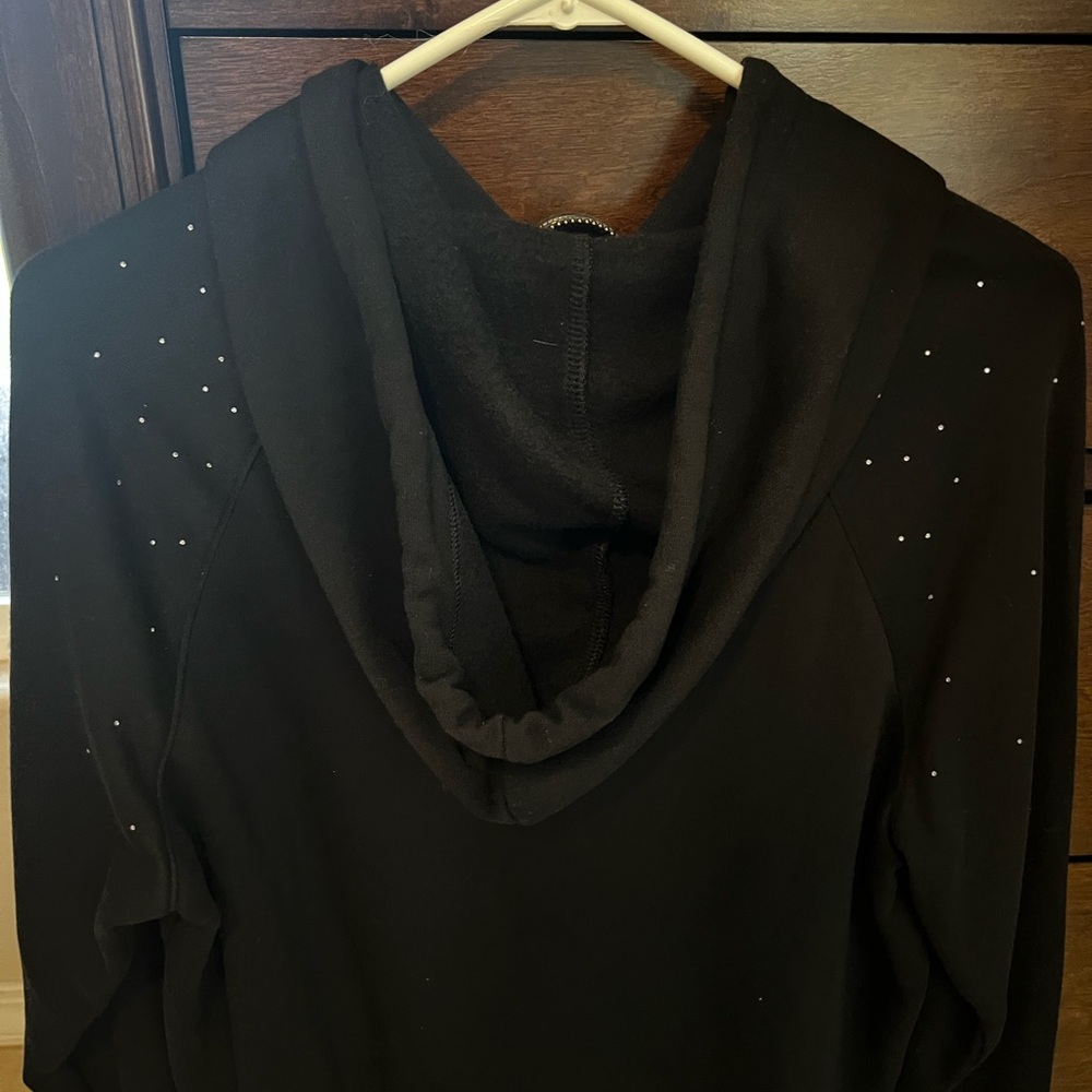PINK Victoria's Secret Black Hoodie with Rhinestones - Picture 2 of 5